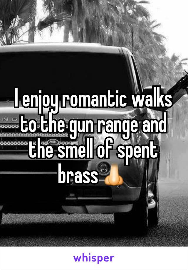 I enjoy romantic walks to the gun range and the smell of spent brass👃