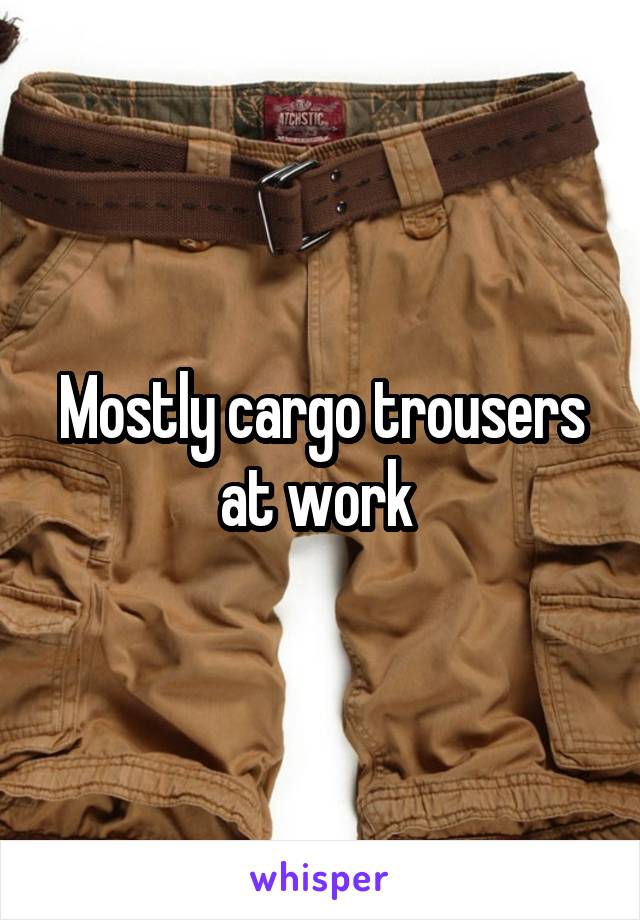 Mostly cargo trousers at work 