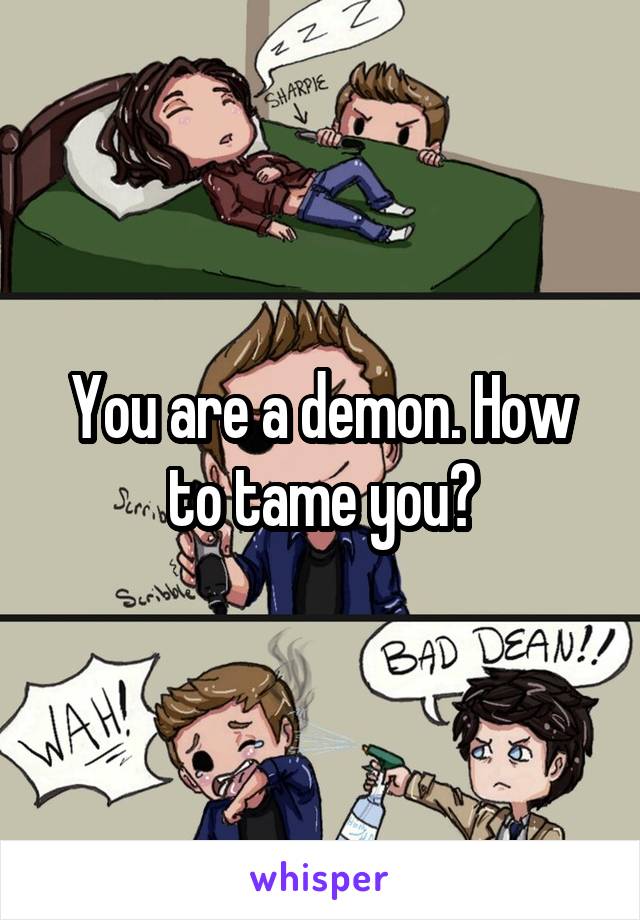 You are a demon. How to tame you?