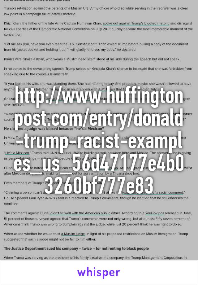 http://www.huffingtonpost.com/entry/donald-trump-racist-examples_us_56d47177e4b03260bf777e83