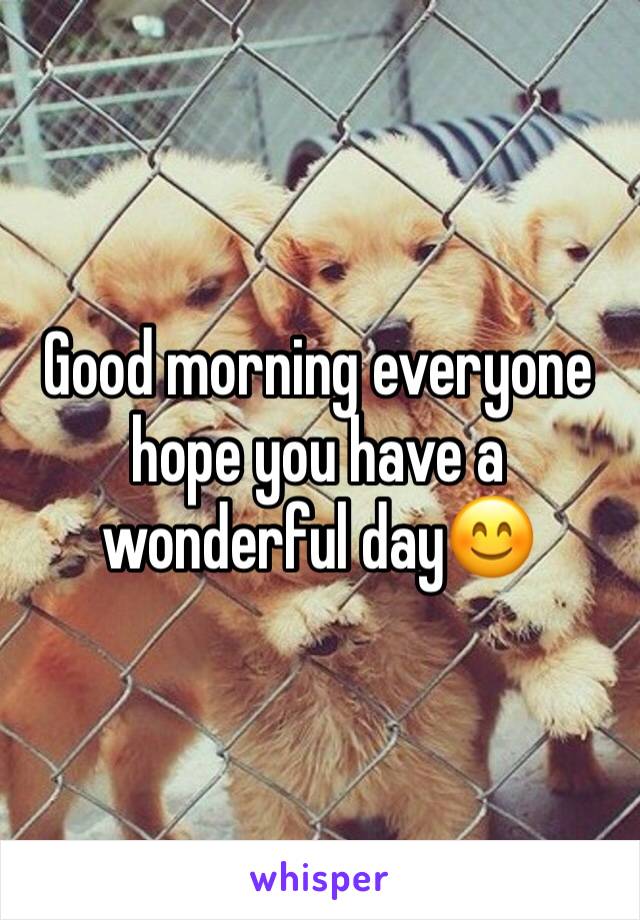 Good morning everyone hope you have a wonderful day😊