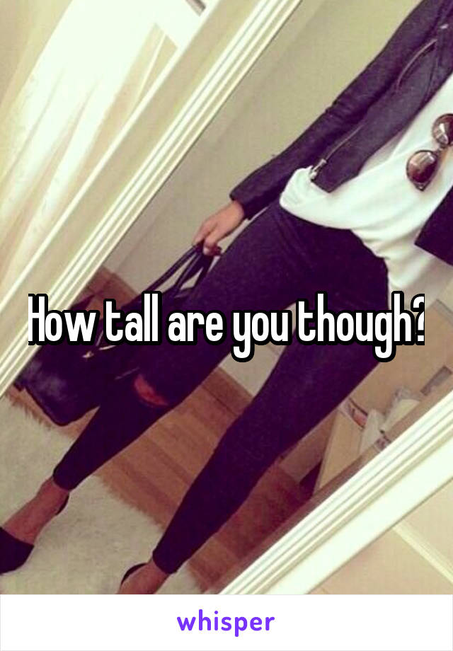 How tall are you though?