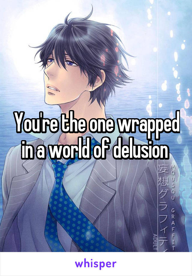 You're the one wrapped in a world of delusion 