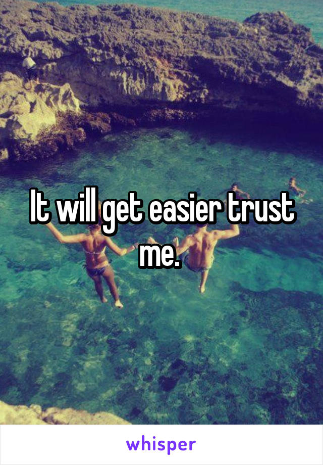 It will get easier trust me. 