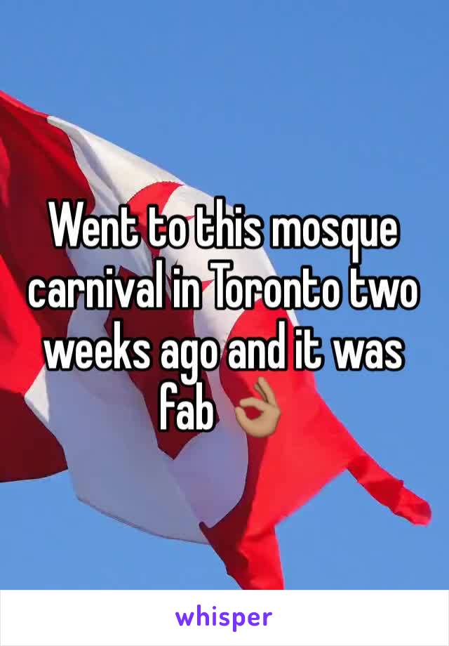 Went to this mosque carnival in Toronto two weeks ago and it was fab 👌🏽 