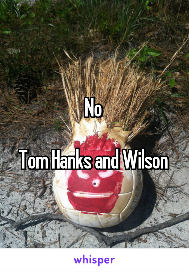 No 

Tom Hanks and Wilson 