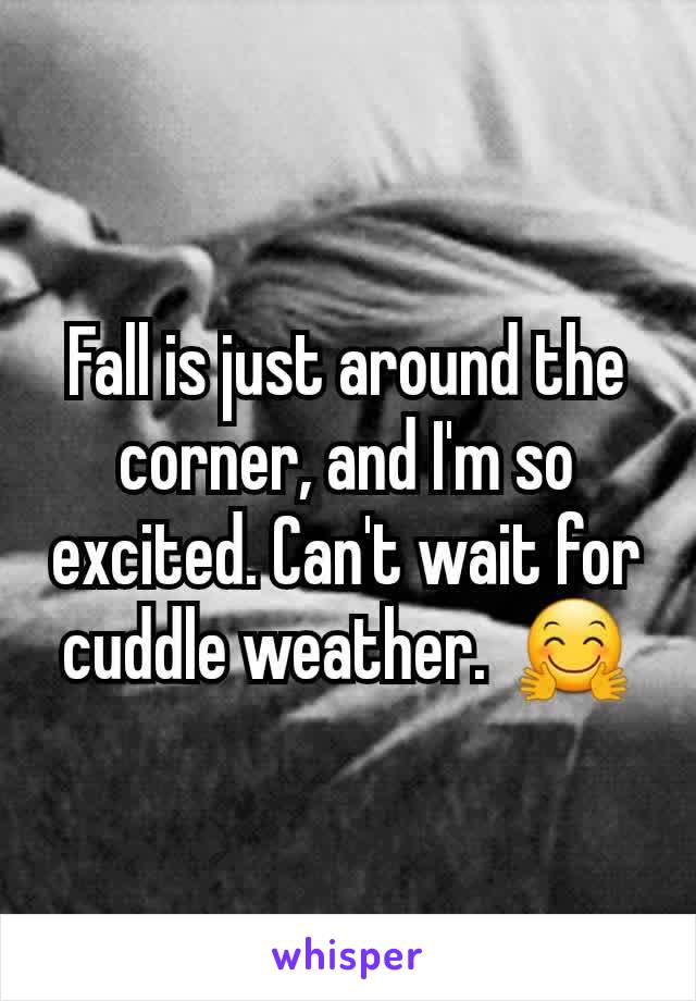 Fall is just around the corner, and I'm so excited. Can't wait for cuddle weather.  🤗