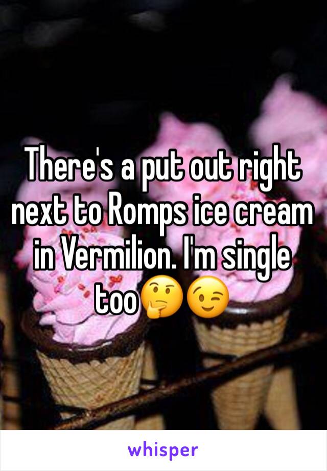 There's a put out right next to Romps ice cream in Vermilion. I'm single too🤔😉