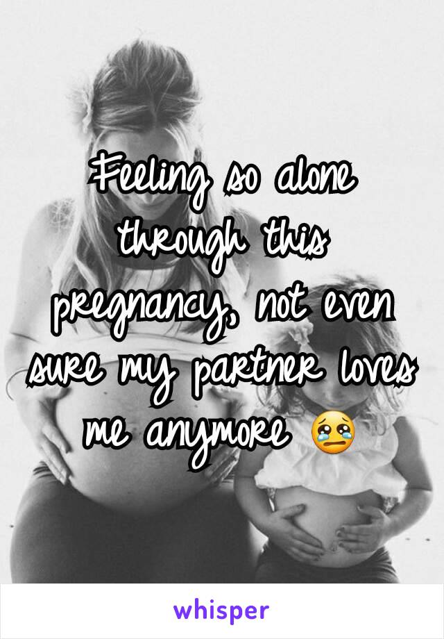 Feeling so alone through this pregnancy, not even sure my partner loves me anymore 😢