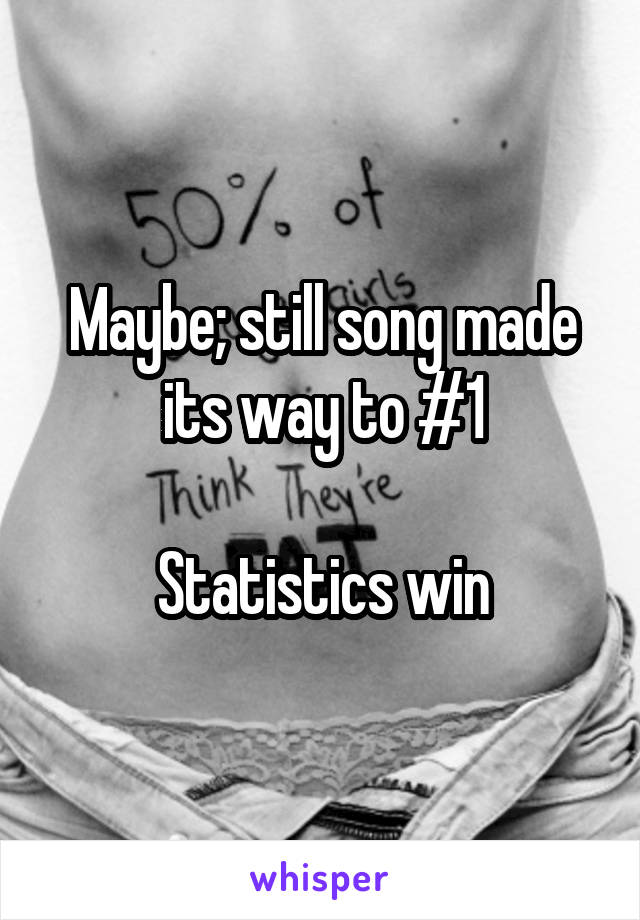 Maybe; still song made its way to #1

Statistics win