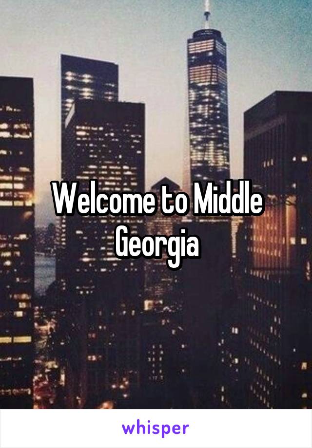 Welcome to Middle Georgia