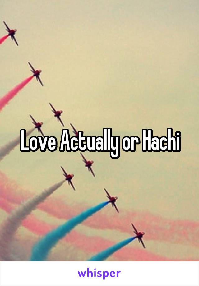 Love Actually or Hachi