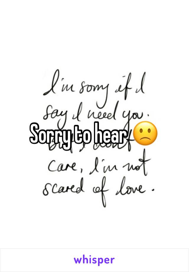 Sorry to hear 🙁