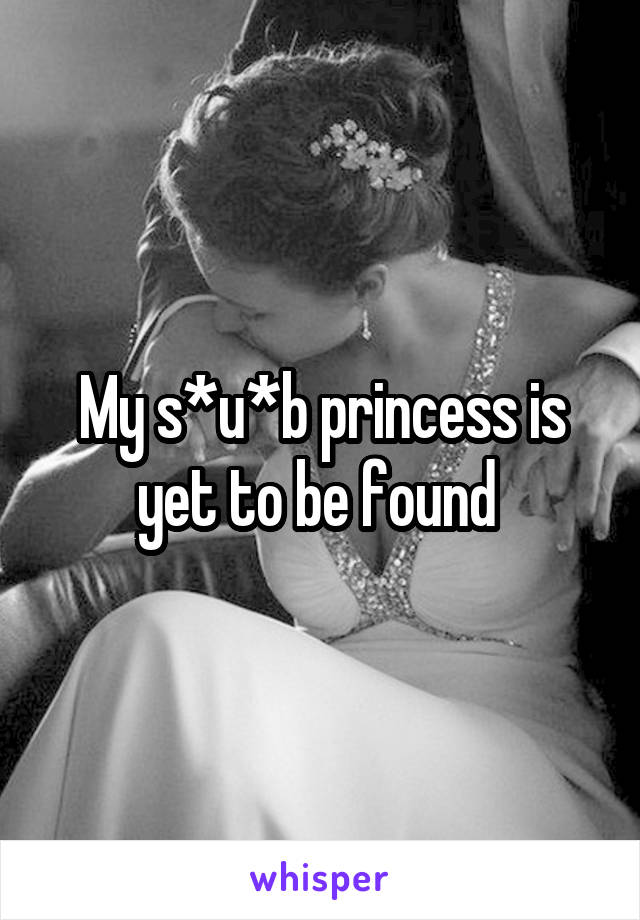 My s*u*b princess is yet to be found 