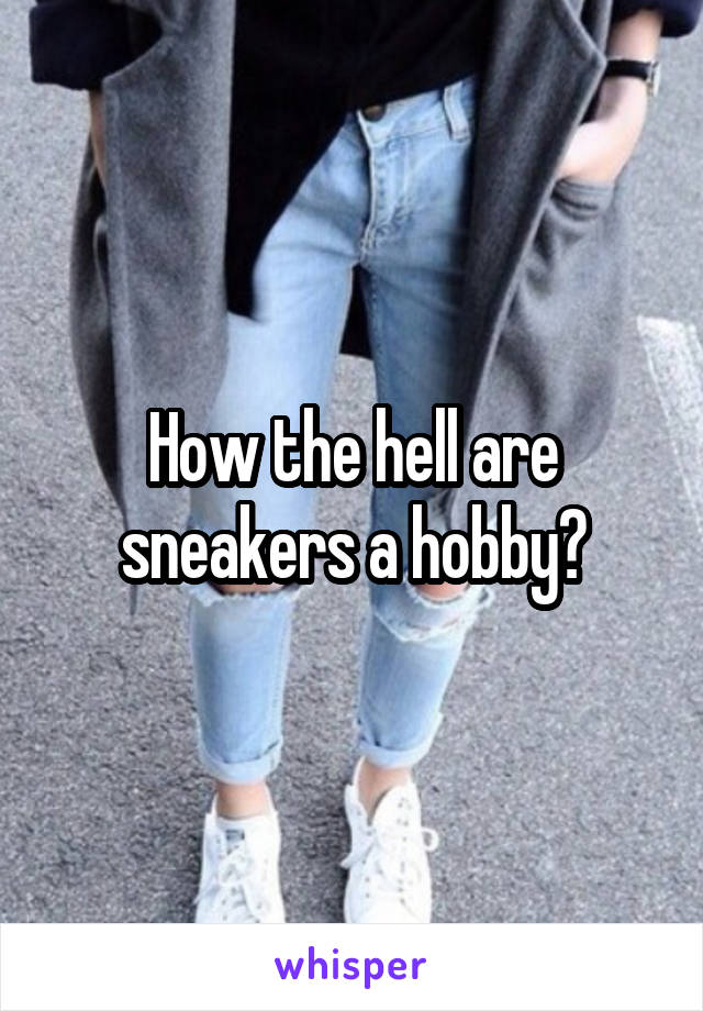 How the hell are sneakers a hobby?