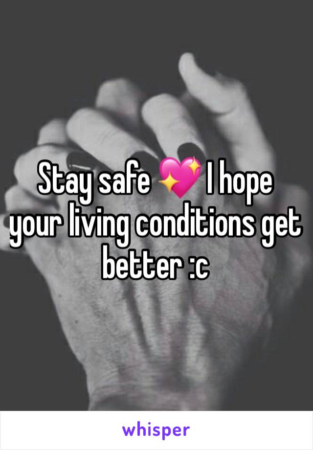 Stay safe 💖 I hope your living conditions get better :c