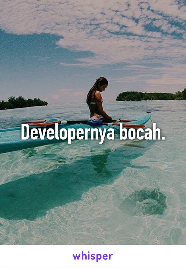 Developernya bocah.