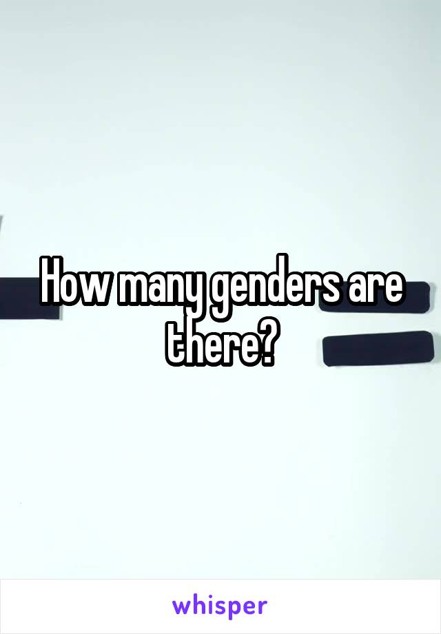 How many genders are there?