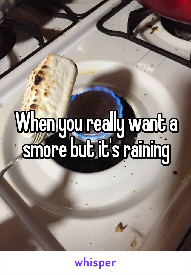 When you really want a smore but it's raining