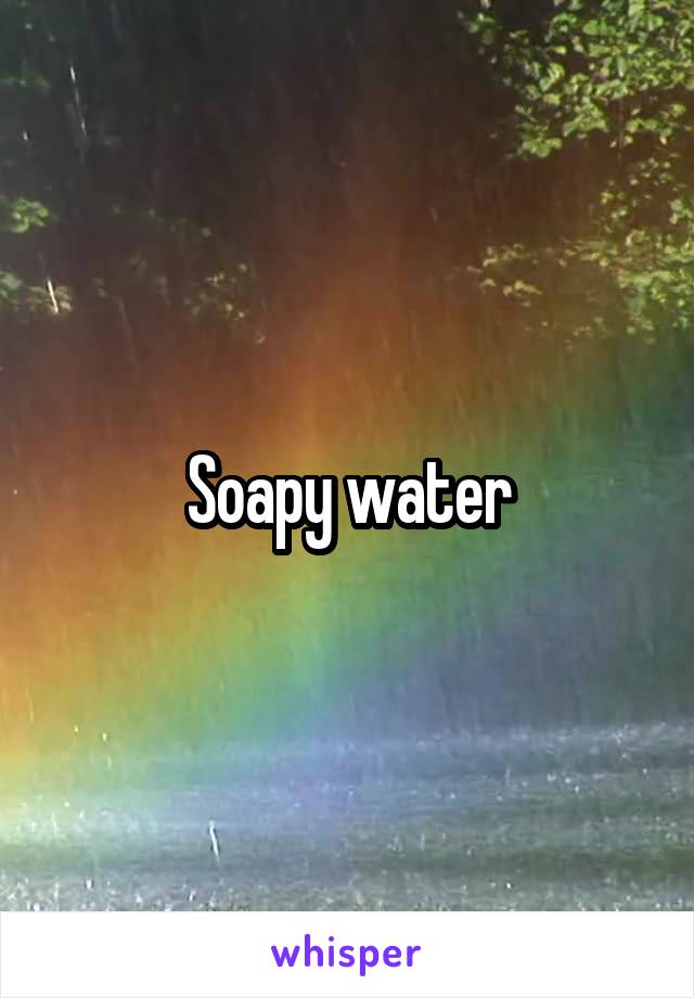 Soapy water
