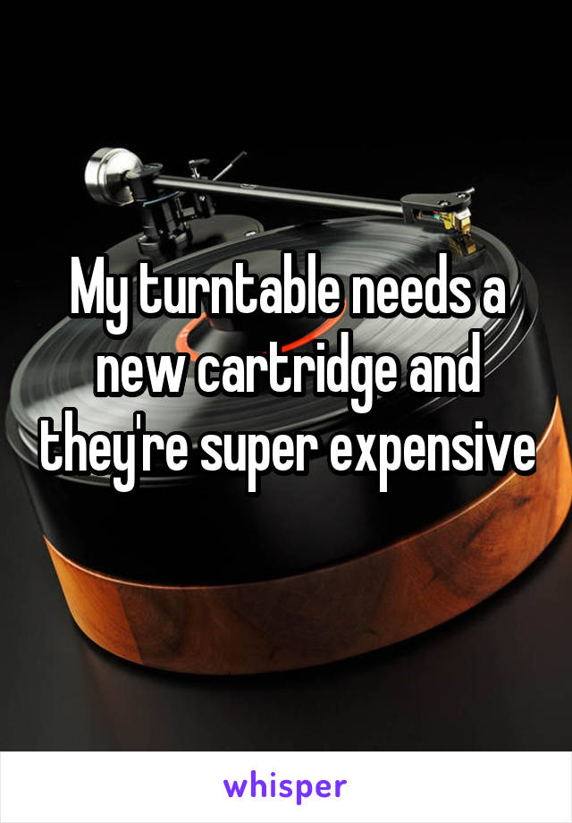 My turntable needs a new cartridge and they're super expensive 