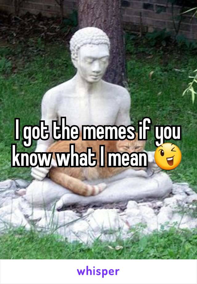 I got the memes if you know what I mean 😉