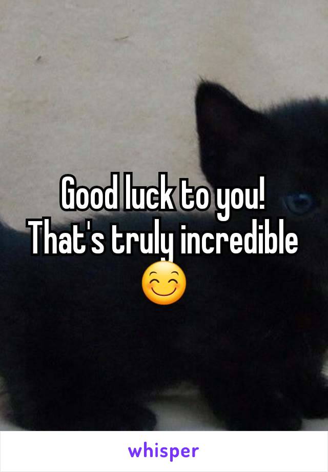 Good luck to you!  That's truly incredible😊