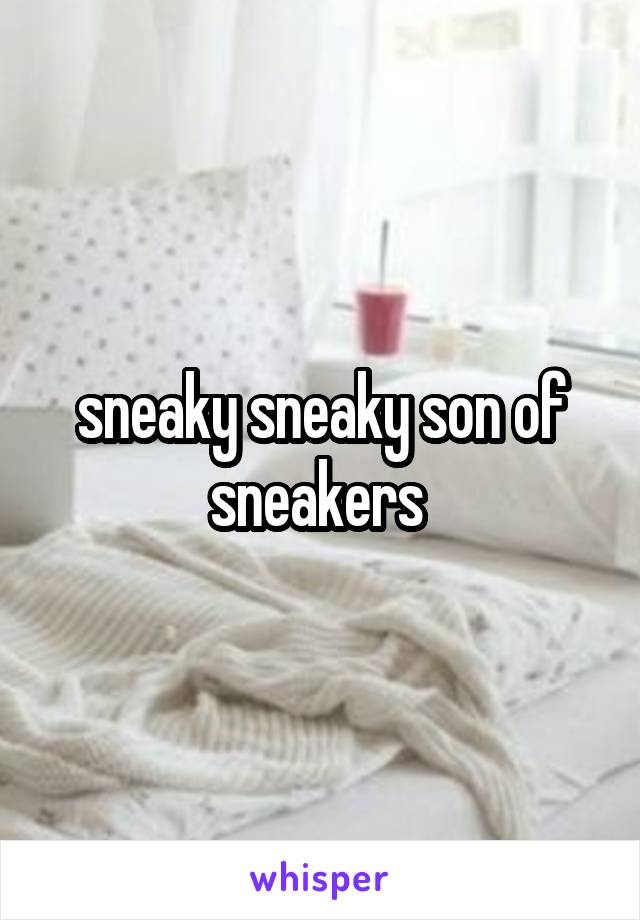 sneaky sneaky son of sneakers 