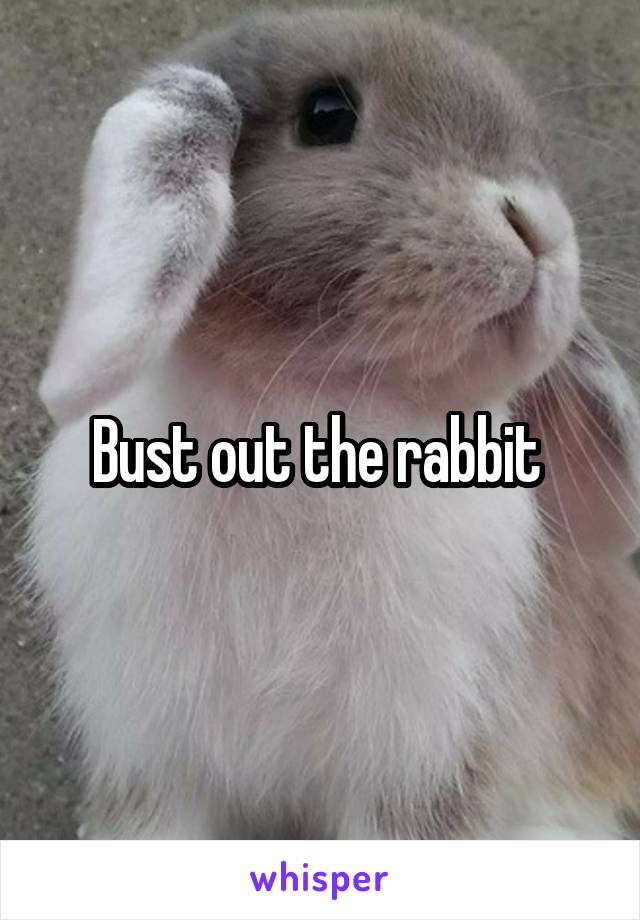 Bust out the rabbit 