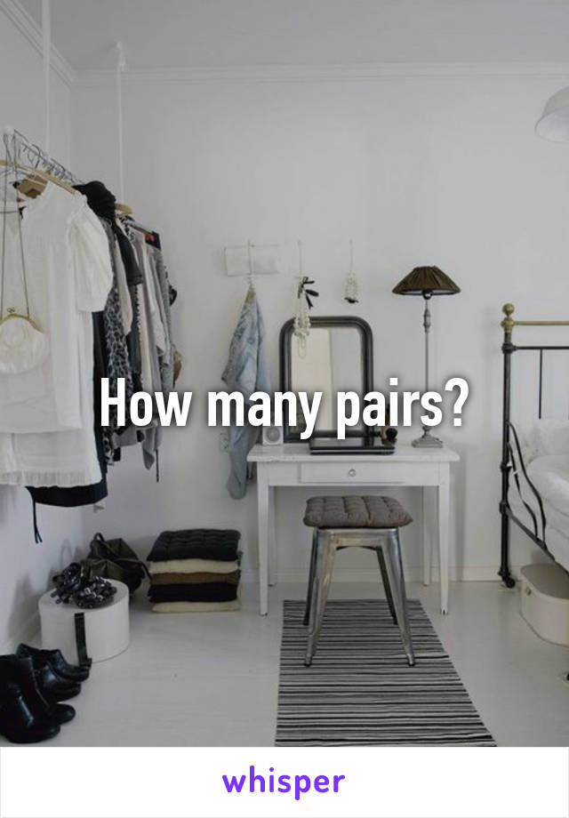 How many pairs?