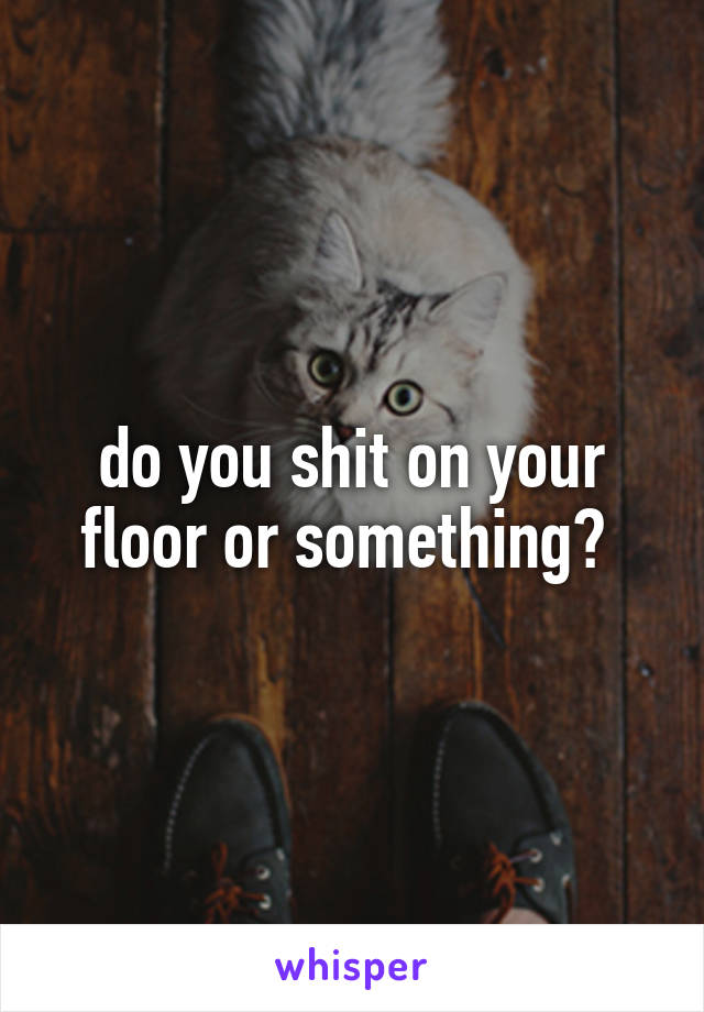 do you shit on your floor or something? 