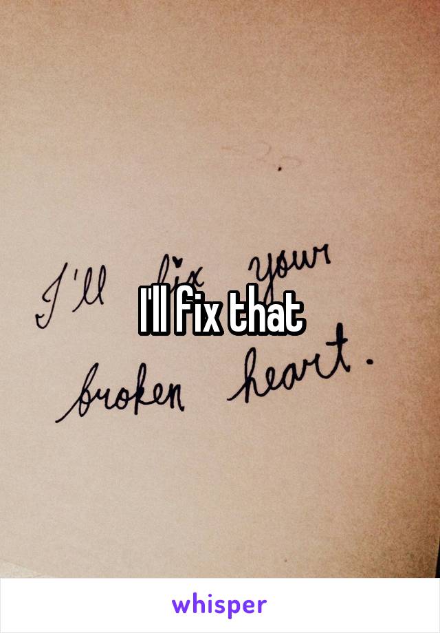 I'll fix that