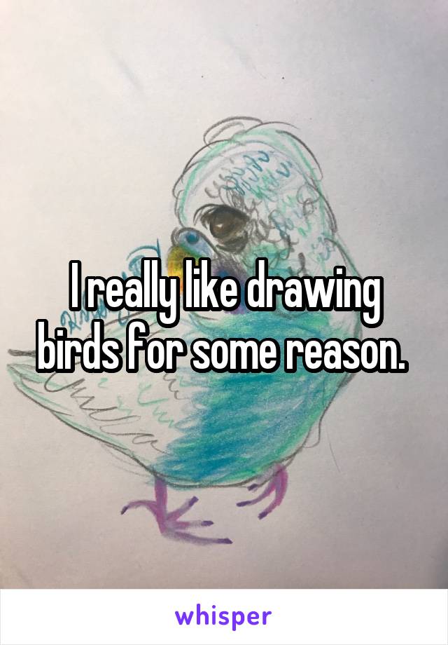 I really like drawing birds for some reason. 