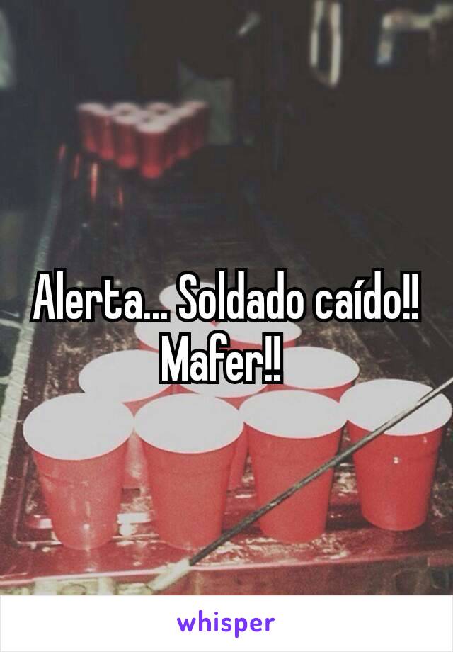 Alerta... Soldado caído!! Mafer!! 