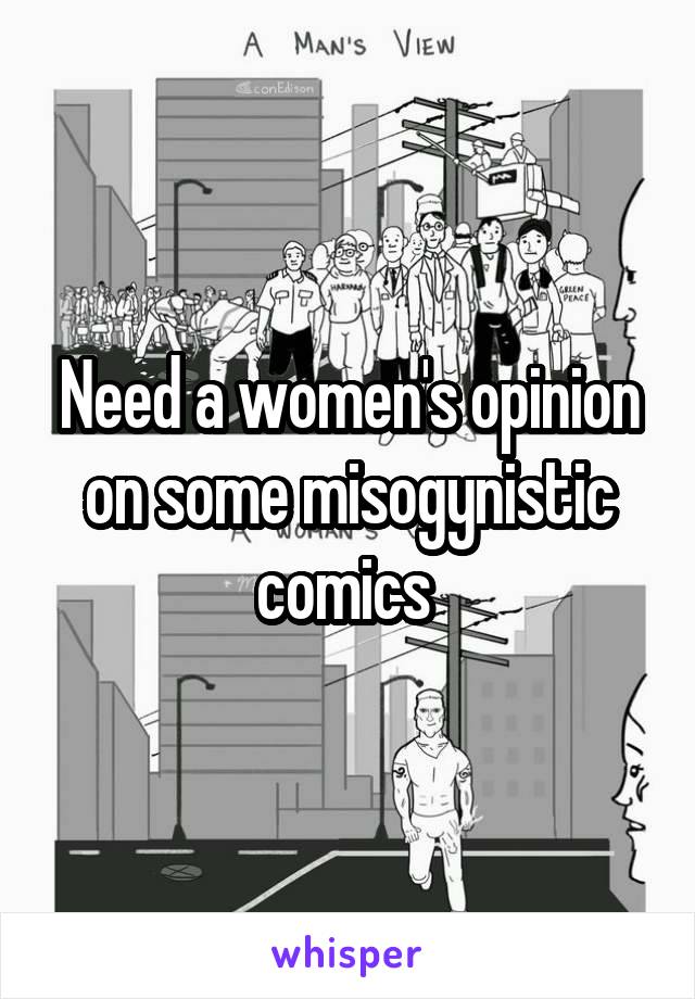 Need a women's opinion on some misogynistic comics 