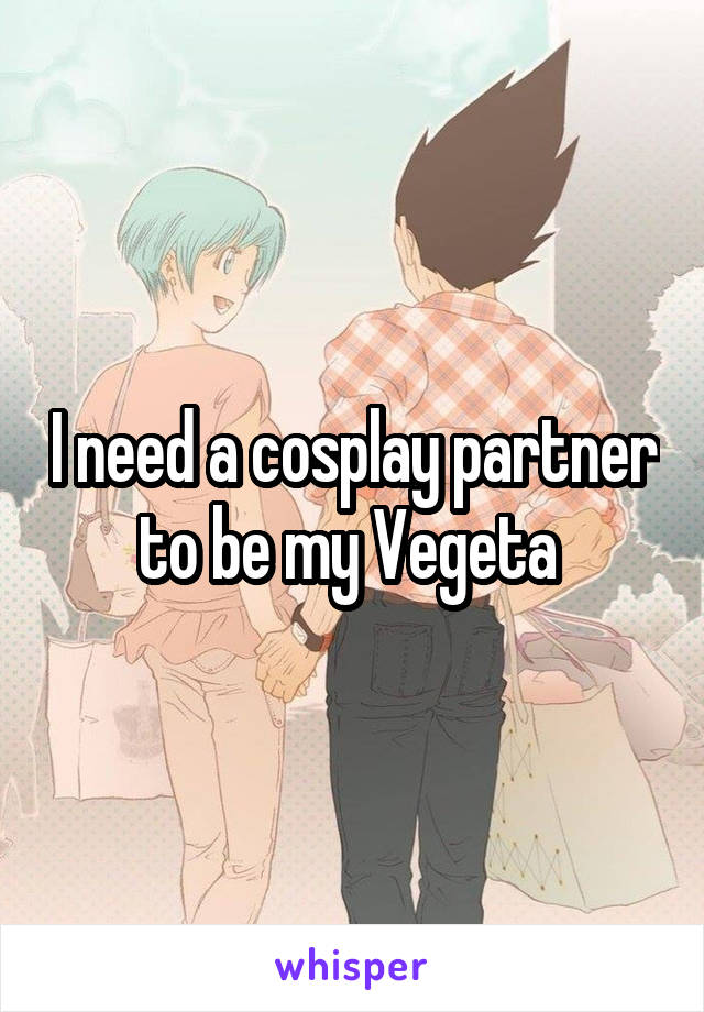 I need a cosplay partner to be my Vegeta 