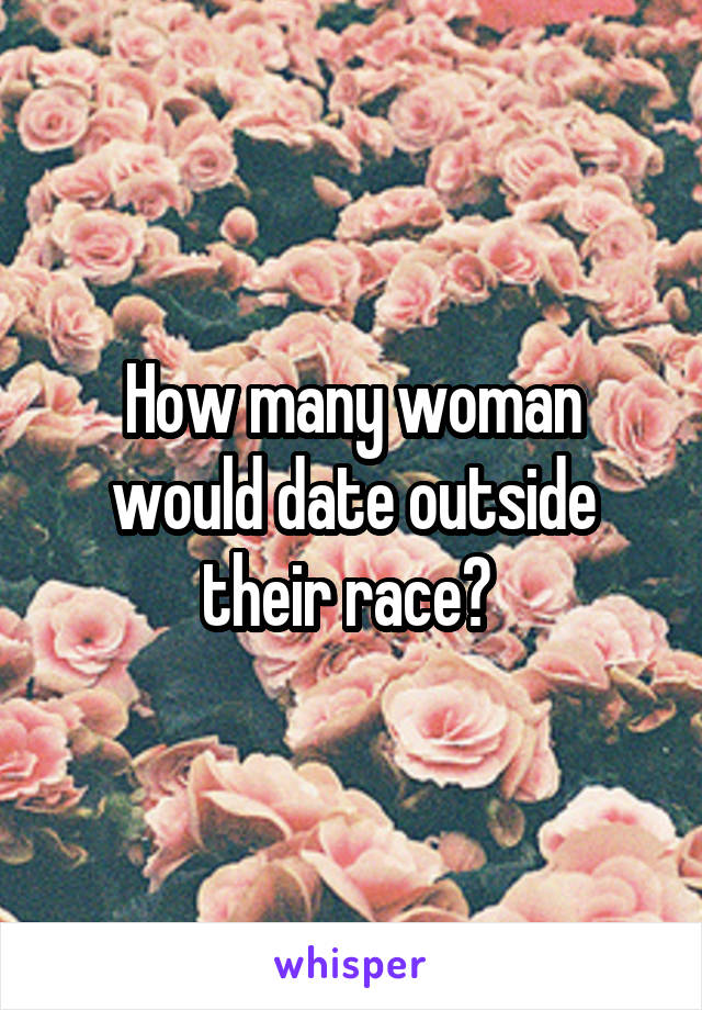 How many woman would date outside their race? 