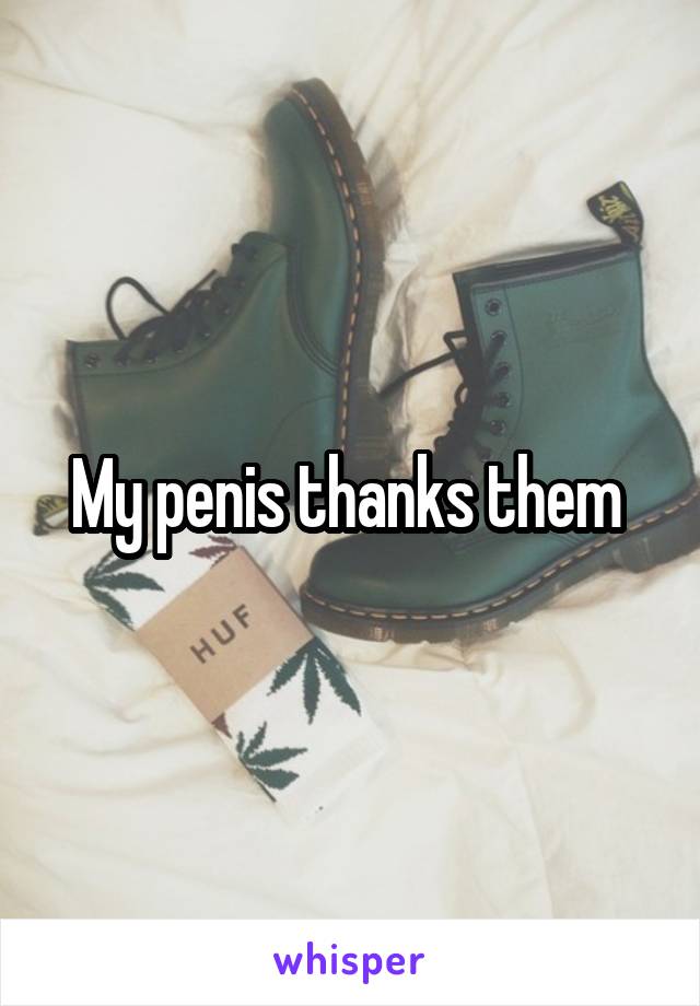 My penis thanks them 