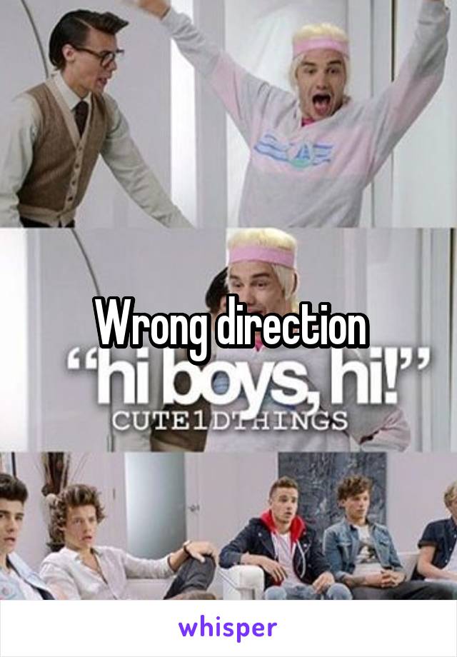 Wrong direction