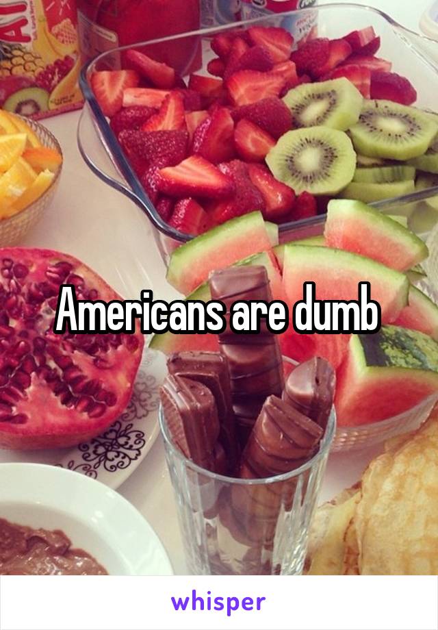 Americans are dumb 