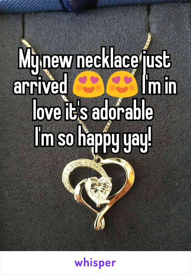 My new necklace just arrived 😍😍 I'm in love it's adorable 
I'm so happy yay! 