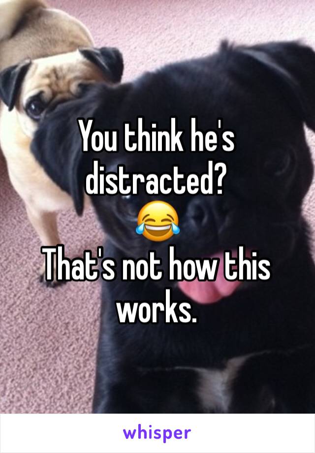 You think he's distracted?
😂
That's not how this works. 