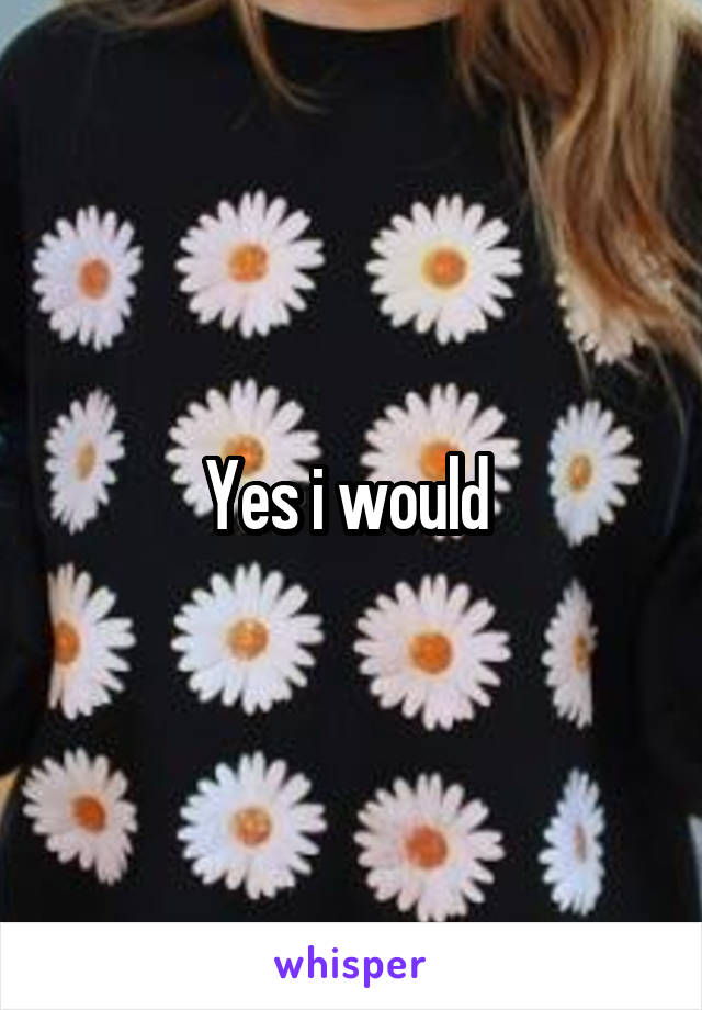 Yes i would 