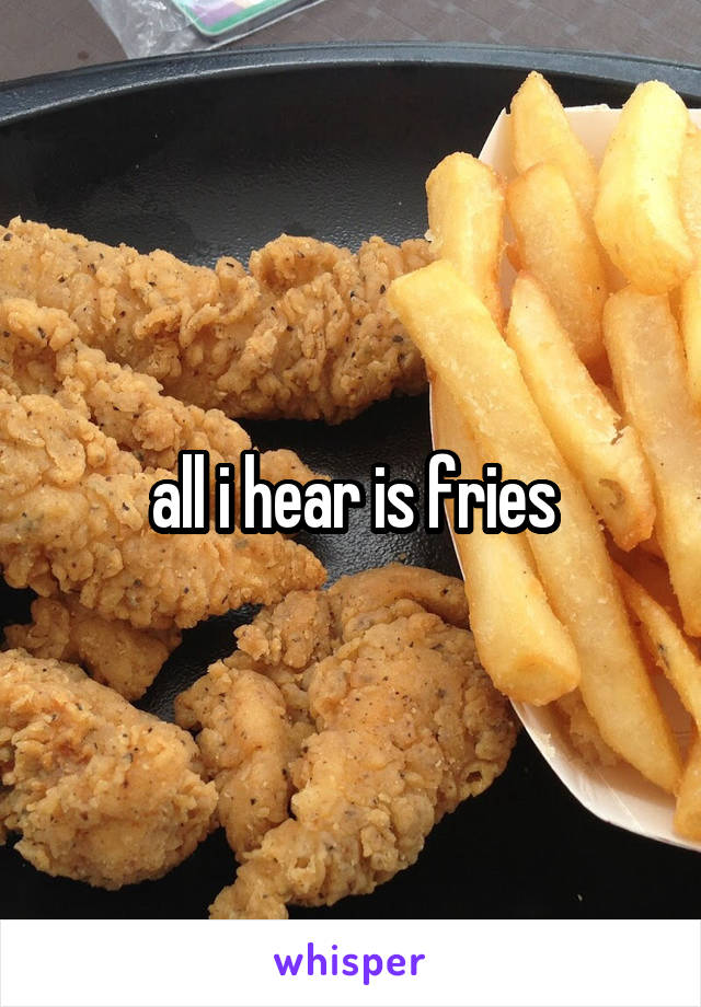 all i hear is fries