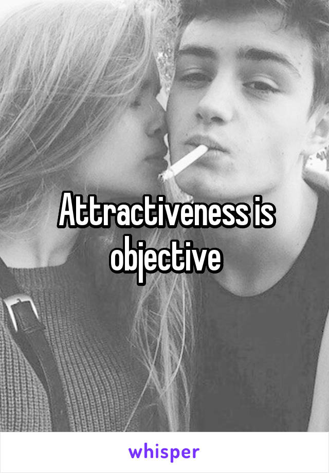 Attractiveness is objective