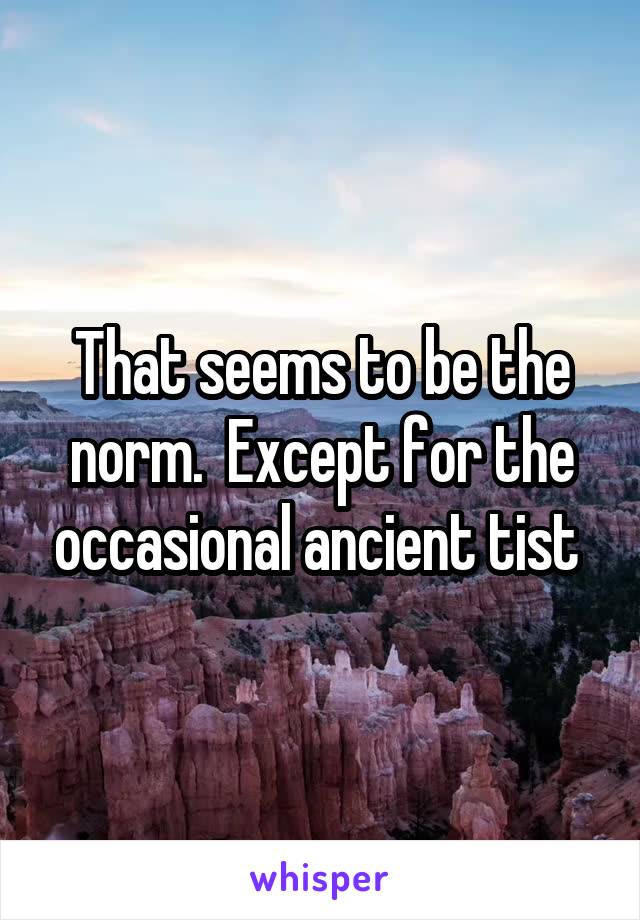 That seems to be the norm.  Except for the occasional ancient tist 