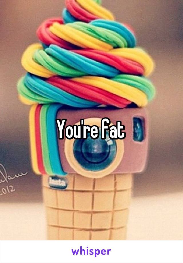 You're fat 