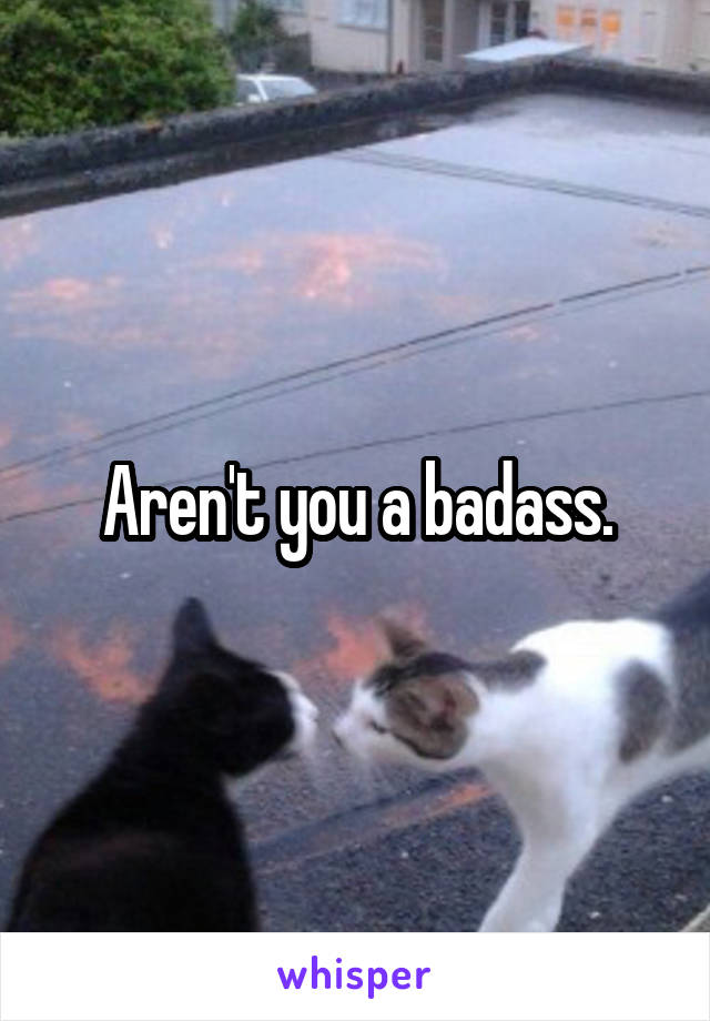 Aren't you a badass.