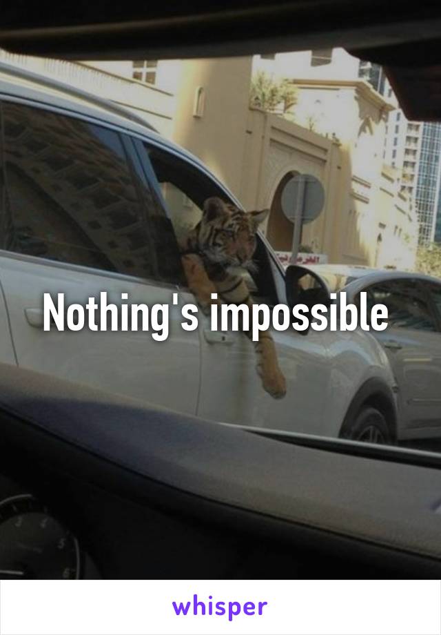 Nothing's impossible 