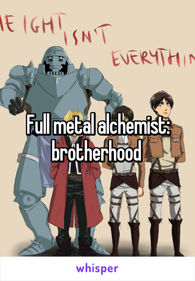 Full metal alchemist: brotherhood 